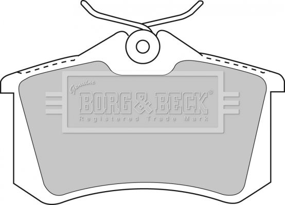 BORG & BECK Комплект тормозных колодок, дисковый тормоз BBP1512